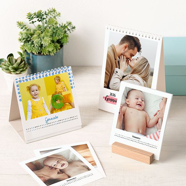 Calendari da tavolo  square, verticale e woody